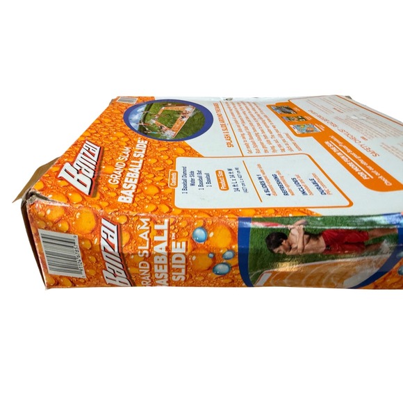 Banzai Grand Slam Baseball Slide Water Toy Kids 5-12 Includes Baseball Bat Ball - Picture 2 of 3